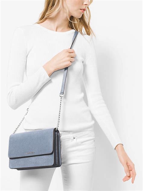 michael michael kors daniela large saffiano leather crossbody bag|michael kors jet set item.